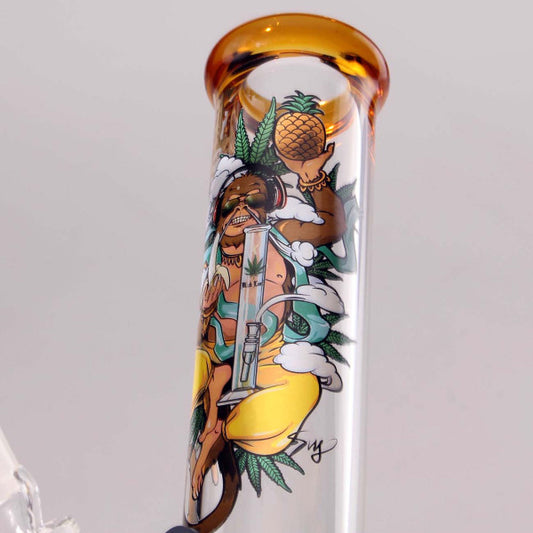 Black Leaf Hanuman Bong bauchig