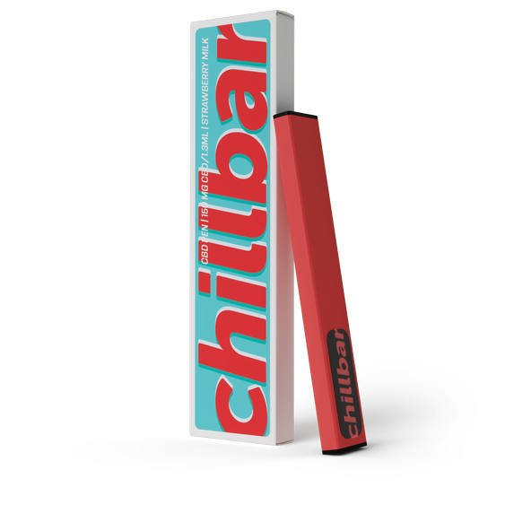 ChillBar CBD Vape Strawberry Milk🍓🥛, 150mg CBD