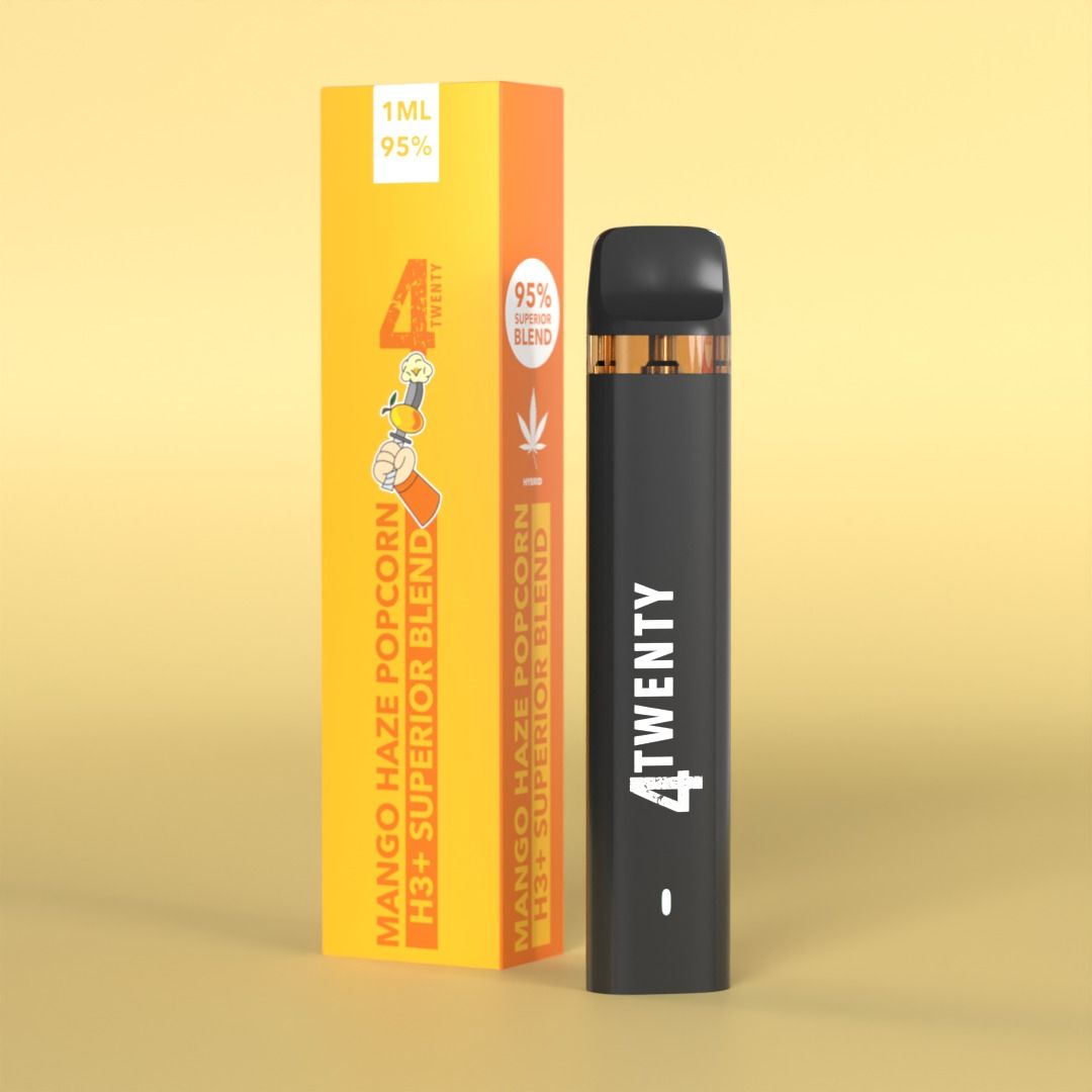 4Twenty H3+ Superior Vape - Mango Haze Popcorn 1ml 🥭