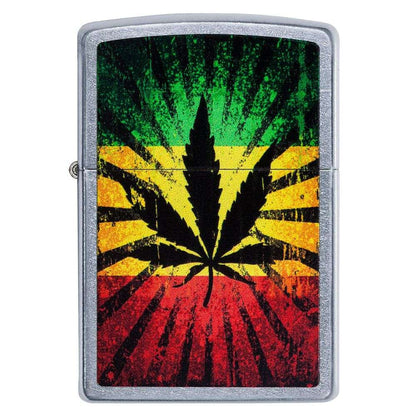 Zippo Benzinfeuerzeug Rastafari Leaf Design