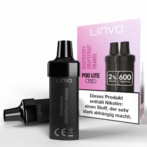 Linvo POD Lite Kit - Prefilled Pods (2 Stück) - Raspberry Grapefruit Orange