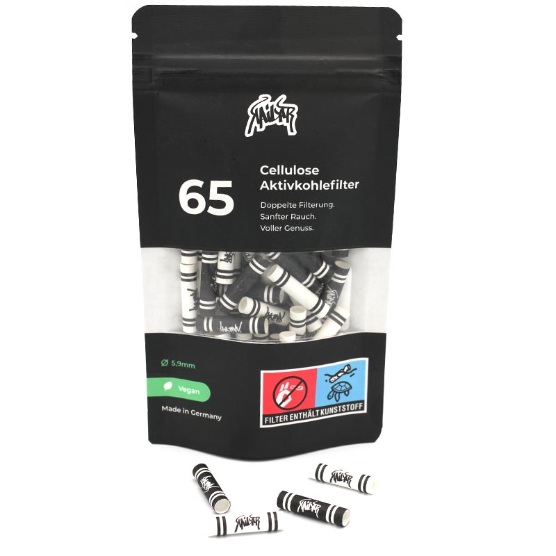 Kailar Aktivkohlefilter Cellulose Slim 6mm Mixed (65 Stück)