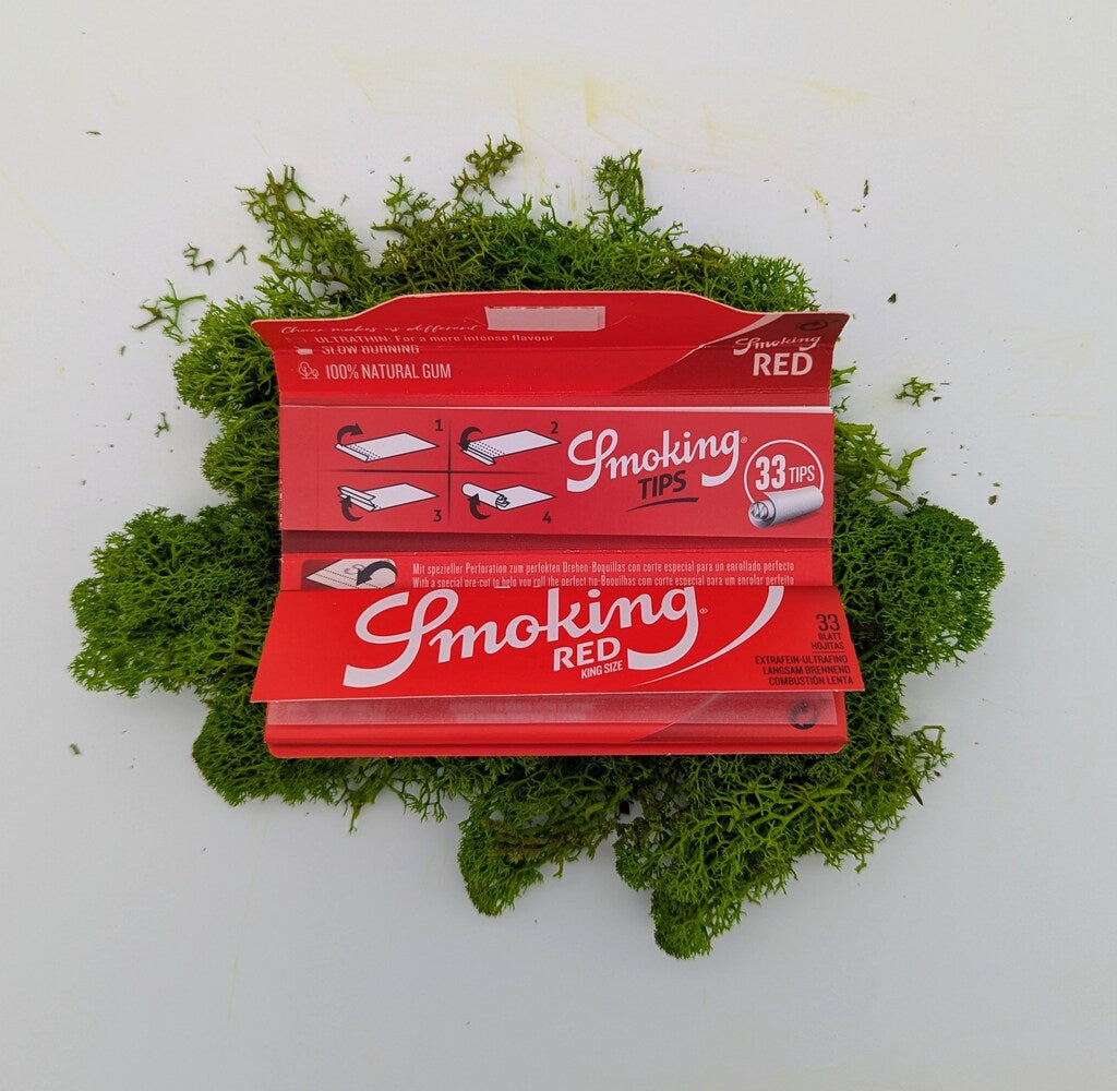 Smoking Red Papers King Size + Tips