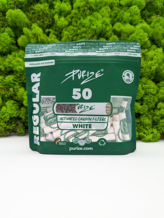 PURIZE Aktivkohlefilter Regular Size 9mm, 50er Packung