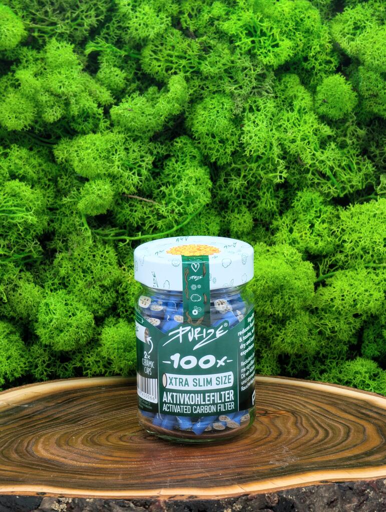 PURIZE Aktivkohlefilter "XTRA Slim Size" (ø 5,9 mm) - 100er Glas