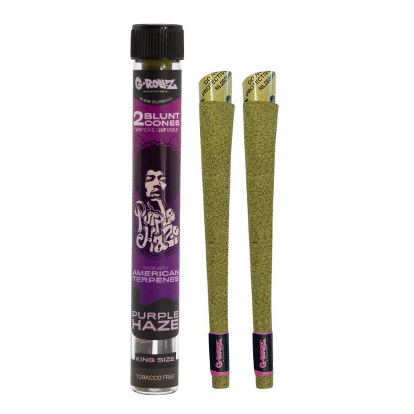 G-Rollz Terpene Infused Blunt Cones Purple Haze Intensiver Geschmack East Smoke G-Rollz Terpene Infused Blunt Cones Purple Haze Intensiver Geschmack East Smoke