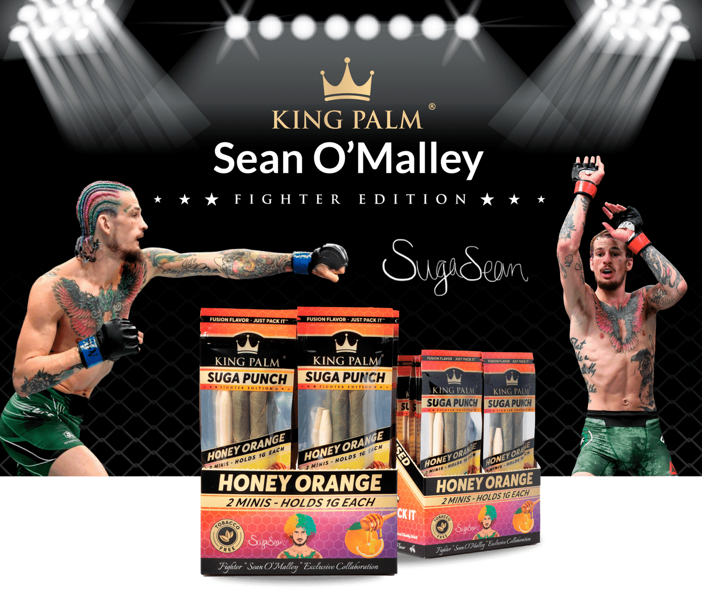 King Palm 2 Mini Rolls Suga Punch Sean O´Malley Edition