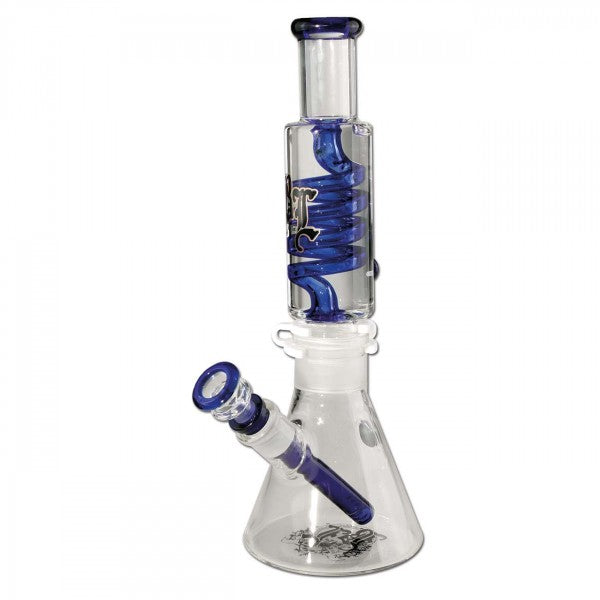 BL Liquid Bong mit Spirale - Blau