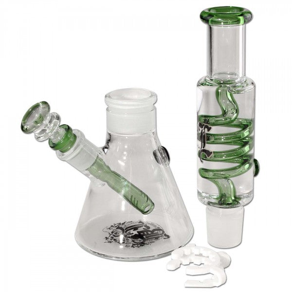 BL Liquid Bong mit Spirale - Blau