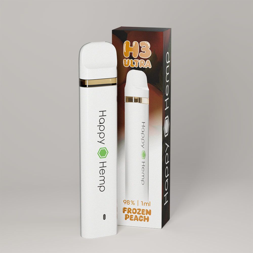 Happy Hemp H3 Ultra Vape - Frozen Peach 1ml
