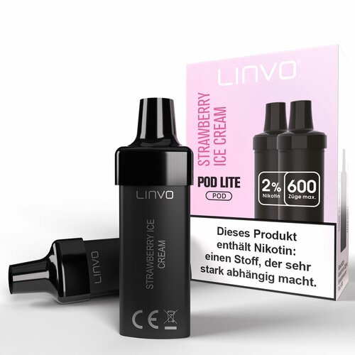 Linvo POD Lite Kit - Prefilled Pods (2 Stück) - Strawberry Ice Cream