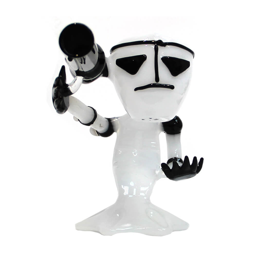 Weiße Bazooka Alien Bong aus Cristal
