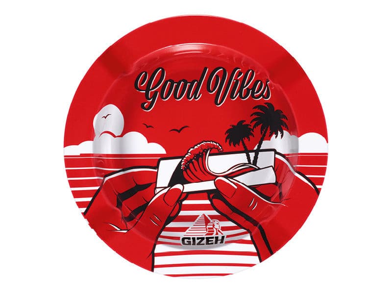 Gizeh Aschenbecher "Good Vibes" aus Metall, Ø 13,5 cm