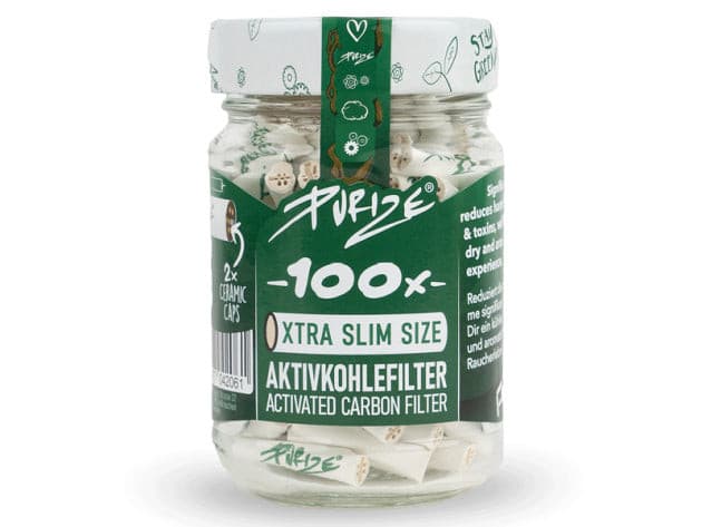 PURIZE Aktivkohlefilter "XTRA Slim Size" (ø 5,9 mm) - 100er Glas