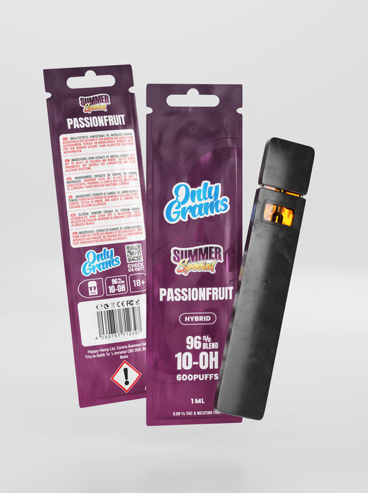OnlyGrams 10HC Einweg Vape - Passion Fruit (96% 10-OH-HHC)