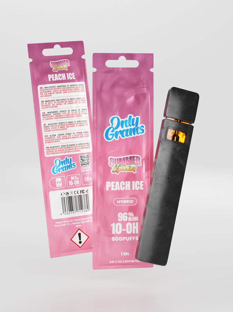 OnlyGrams Superior Einweg Vape - Peach Ice (96% 10-OH-HHC)