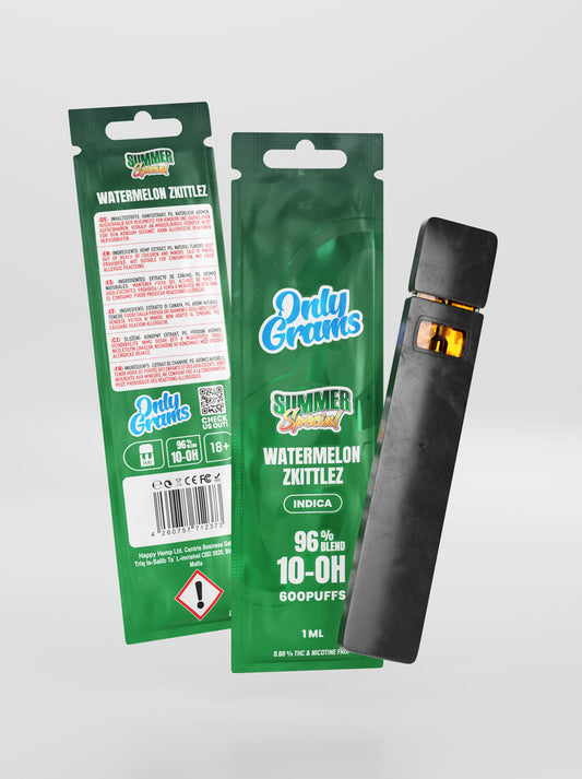 OnlyGrams 10HC Einweg Vape - Watermelon Zkittlez (96% 10-OH-HHC)