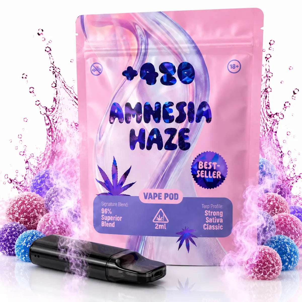 +420 Pod - Amnesia Haze (Sativa) - 96% Superior Blend