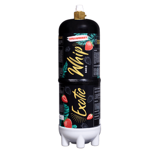 Lachgas Exotic Whip Erdbeere - N2O-Flasche 640 g, inkl. Aufsatz