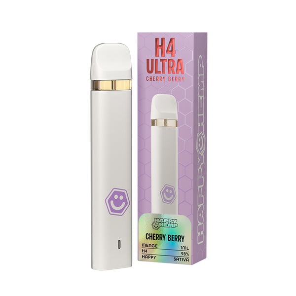 Happy Hemp H4 Ultra Vape - Cherry Blast 1ml 🍒