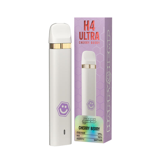 Happy Hemp H4 Ultra Vape - Cherry Blast 1ml 🍒