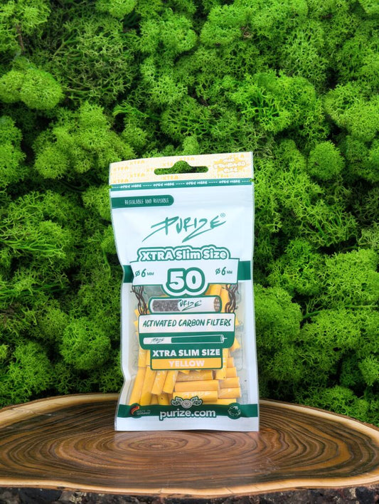 PURIZE Aktivkohlefilter Xtra Slim Size 5,9mm, 50er Packung