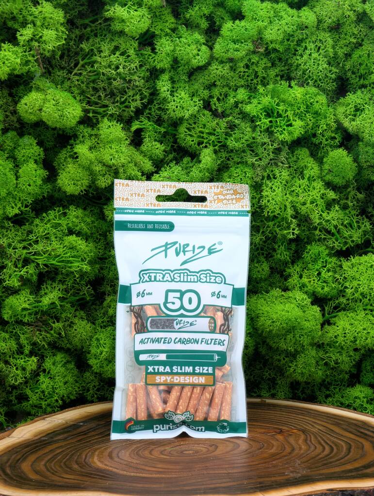 PURIZE Aktivkohlefilter Xtra Slim Size 5,9mm, 50er Packung