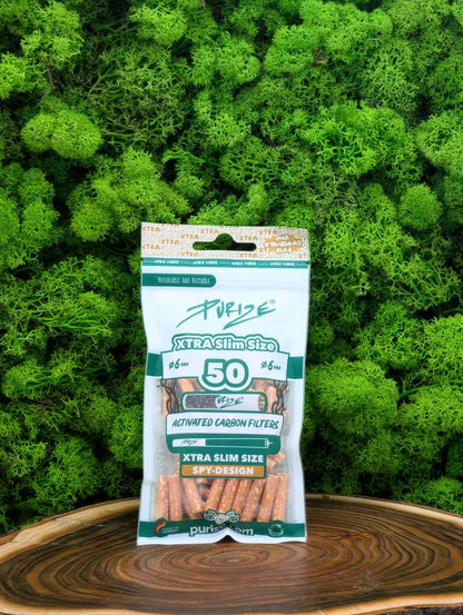 PURIZE Aktivkohlefilter Xtra Slim Size 5,9mm, 50er Packung