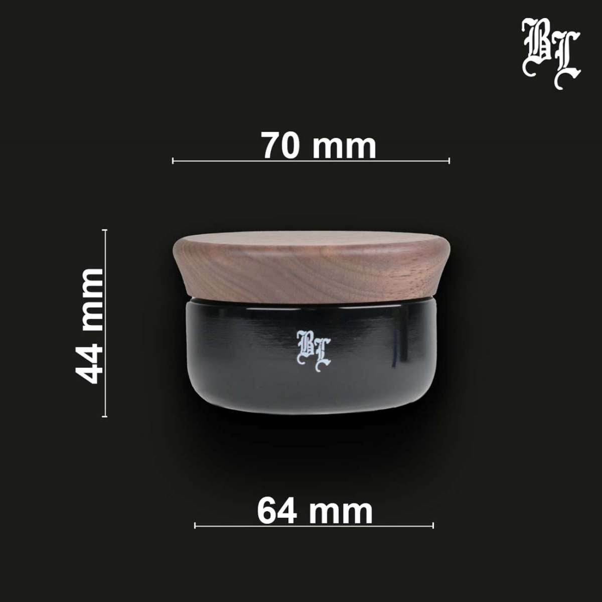 Black Leaf Holz-Grinder 4-tlg. mit Violettglas