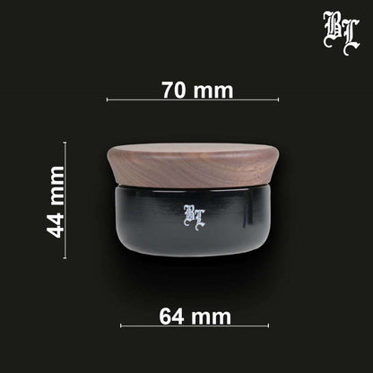 Black Leaf Holz-Grinder 4-tlg. mit Violettglas