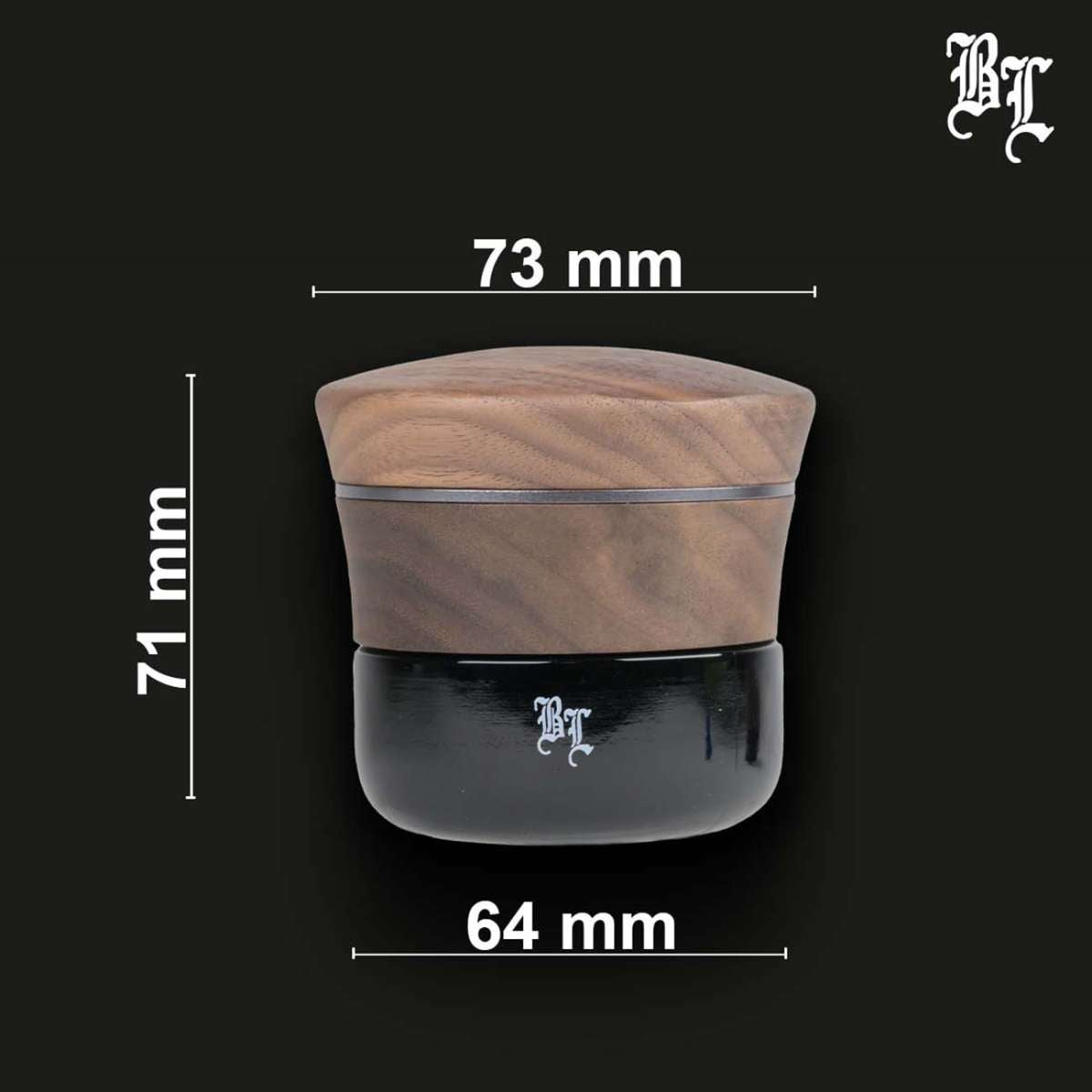 Black Leaf Holz-Grinder 4-tlg. mit Violettglas