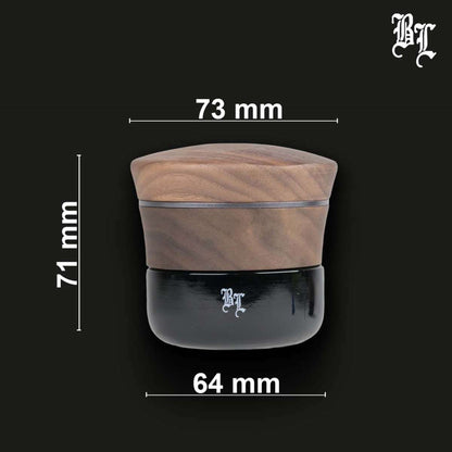 Black Leaf Holz-Grinder 4-tlg. mit Violettglas