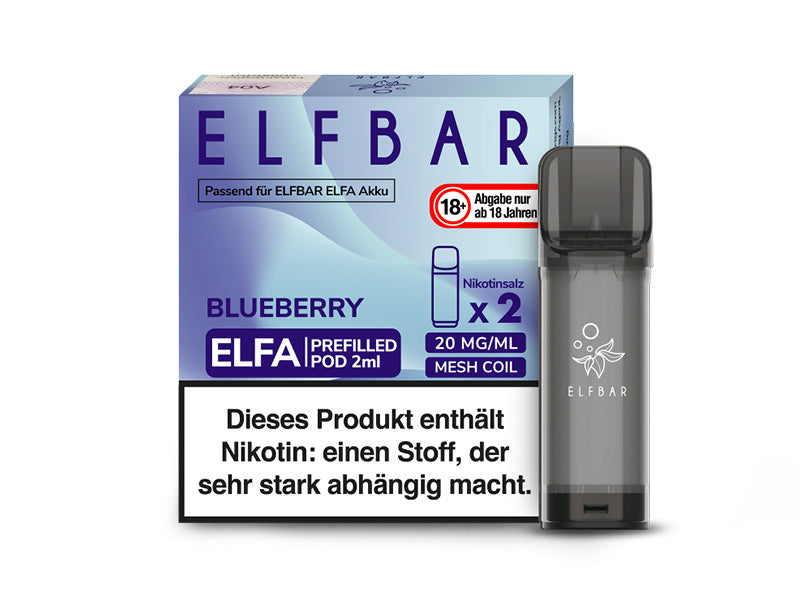 Elfbar ELFA CP Prefilled Pod - Blueberry (Frisch gepflückte Blaubeeren) - 20mg - 2er Set