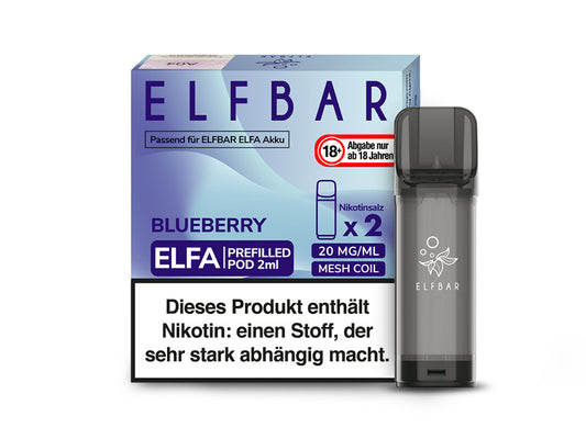 Elfbar ELFA CP Prefilled Pod - Blueberry (Frisch gepflückte Blaubeeren) - 20mg - 2er Set