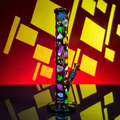 FIRE-FLOW™ X Black Leaf Bong 420 PATTERN hinten