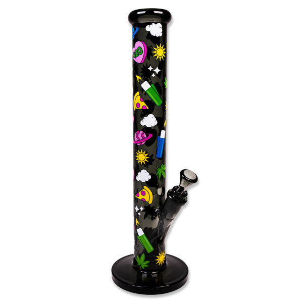 FIRE-FLOW™ X Black Leaf Bong 420 PATTERN clean