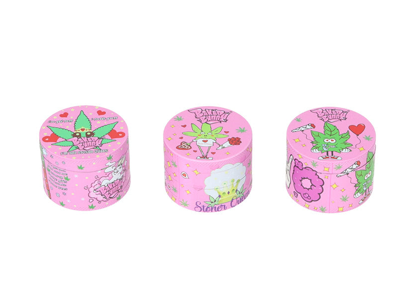 Aluminium Grinder "Bunny" Pink - 4-tlg