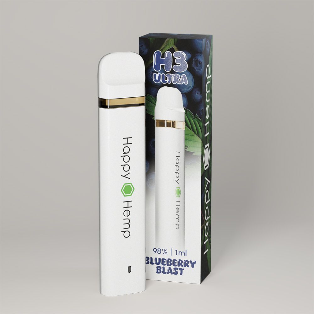 Happy Hemp H3 Ultra Vape - Blueberry Blast 1ml
