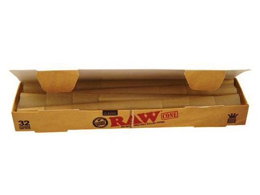 RAW Cone Classic ungebleichte KS, 1 Schachtel je 32 Cones
