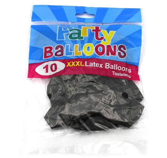 Party Ballons XXXL Schwarz Latex 10 Stück