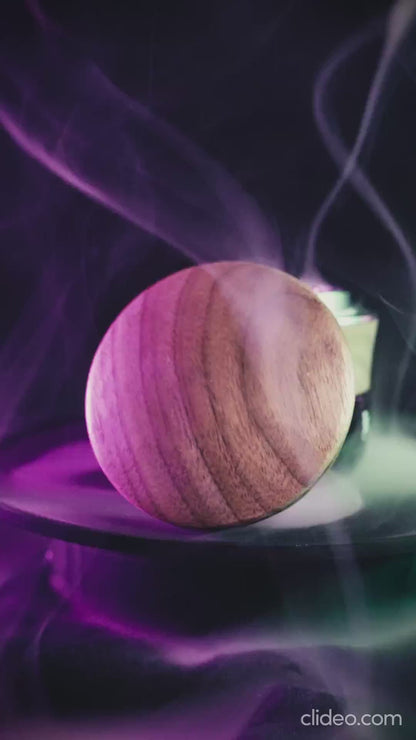 Black Leaf Holz-Grinder 4-tlg. mit Violettglas