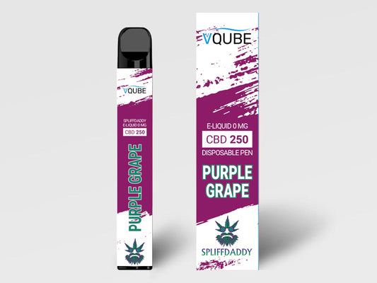 VQUBE Spliffdaddy Purple Grape CBD 250 (Lila Traube), ca. 700 Züge