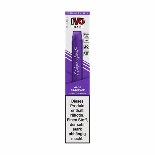 IVG Bar 800 - Aloe Grape ICE - 20mg/ml.